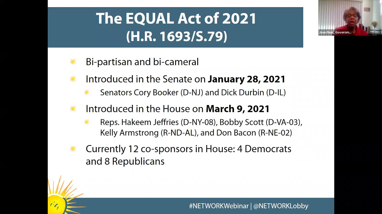Justice Reform and EQUAL Act Webinar