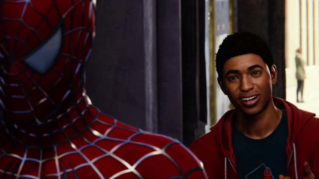 Spiderman Teaches Miles Morales To Fight Raimi Suit Youtube