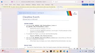 Shelly Cashman Word 365 | Module 11: SAM Project B Clearline Events