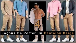 4 façons stylées de porter un pantalon / chino beige | Guide de style pour hommes by Une Rue Stylée  1,905 views 2 months ago 2 minutes, 55 seconds