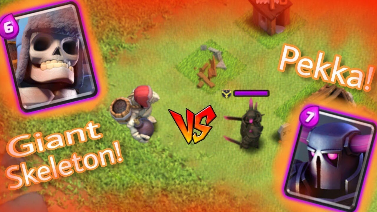 The MIGHTY PEKKA VS The GIANT SKELETON! Who Will WIN? One On One Battle! Clash Of Clans HINDI