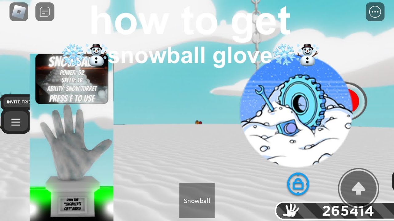 How to get Engineers gift badge + ️☃️Snowball glove ️☃️ Slap battles