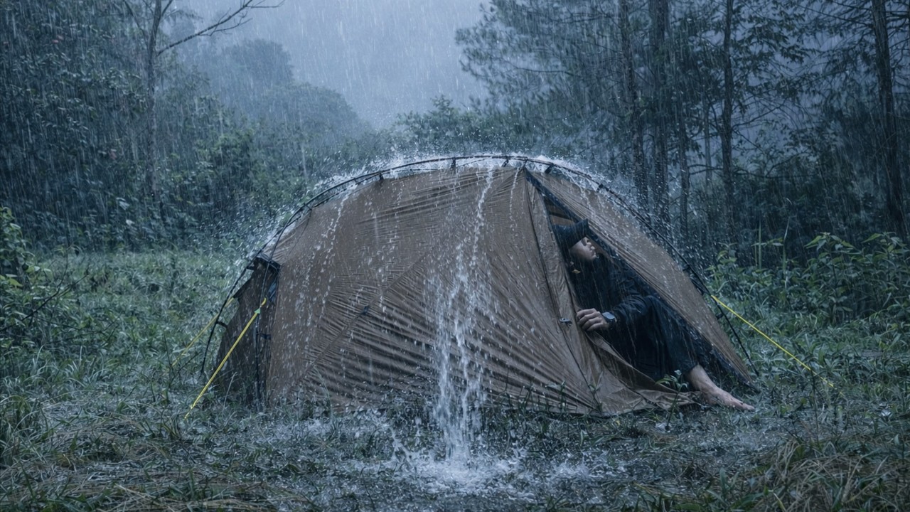 WORST EXPERIENCE OF BEING HIT BY A RAIN STORM ⛈️ Relaxing in bad ...