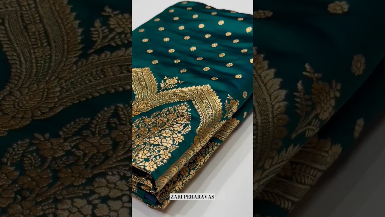 ♥️ Pure Zari Weaving light Banarasi Saree 🎁  whatsapp:8010359157 