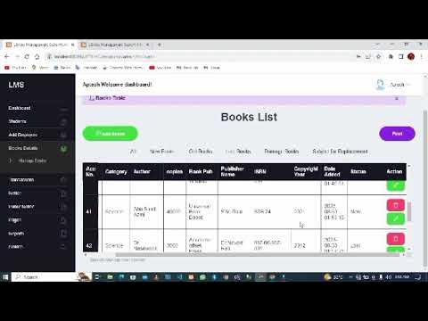 Library_Management_System ( PHP, MSQL DATABASE ) - YouTube