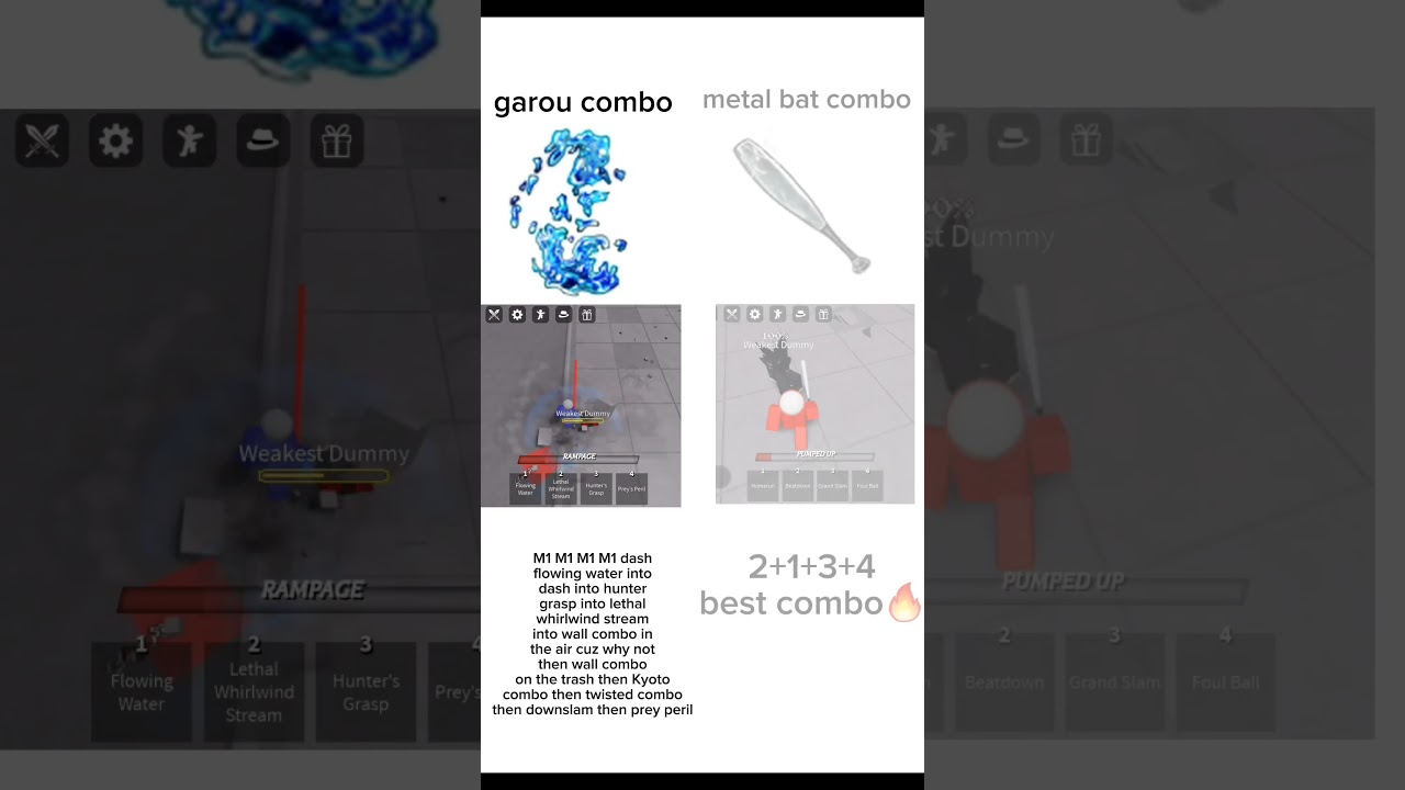 Tsb garou combo vs metal bat combo 