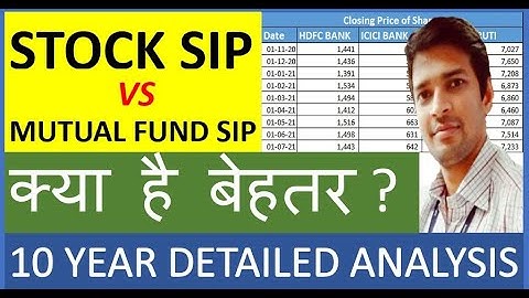 Stock SIP Vs Mutual Fund SIP Which is better? 10 Year Detailed Analysis | MF SIP Vs Stocks SIP