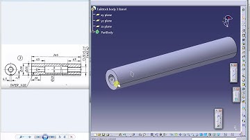 Tailstock Body, Catia V5, Part 3, Barrel