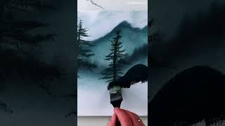 Mountain Stream Step Quick Acrylic Painting Tutorial Oval Brush Art #painting