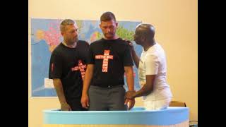 Kyle gets baptised