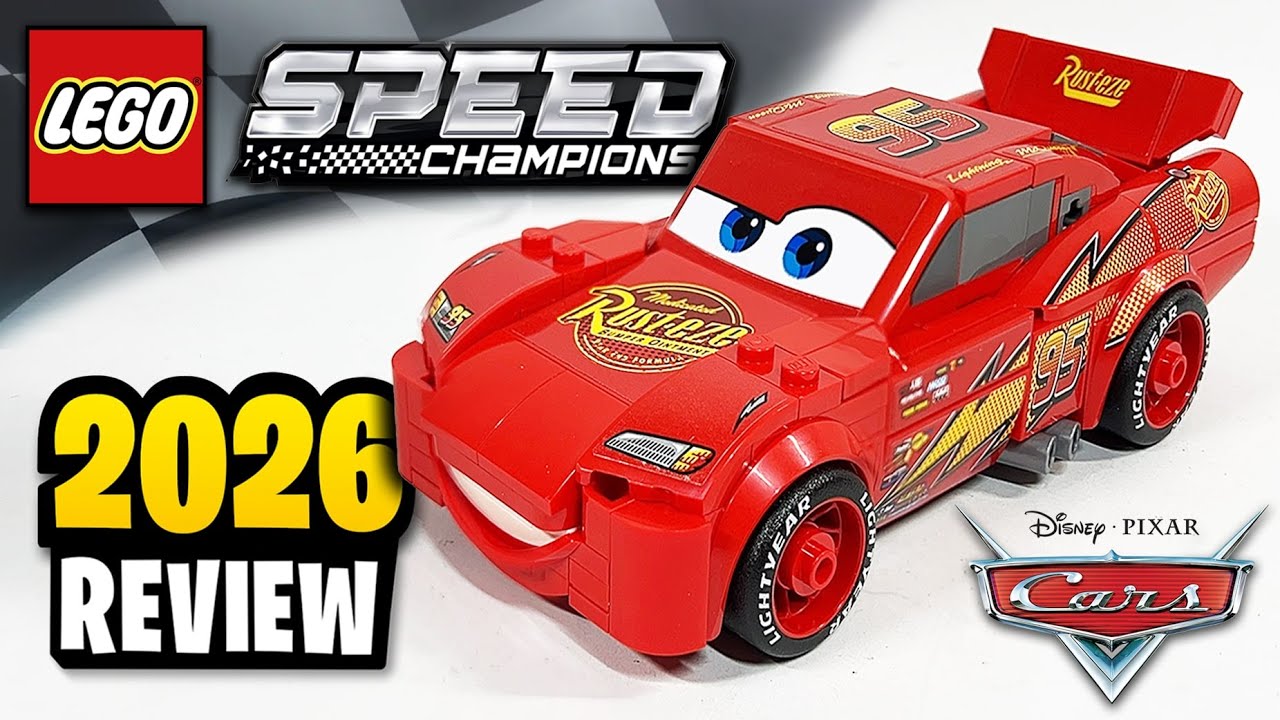 Обзор набора LEGO Disney Speed ​​Champions Молния Маккуин (77255) 2026 года