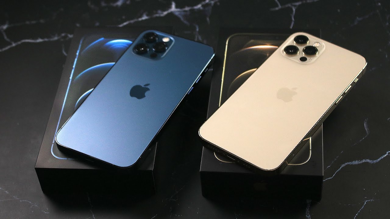 iPhone 12 Pro GOLD & PACIFIC BLUE Comparison & Unboxing