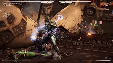 MKX - Triborg (Cyber Sub Zero) Biggest Combo 80% Set-up!