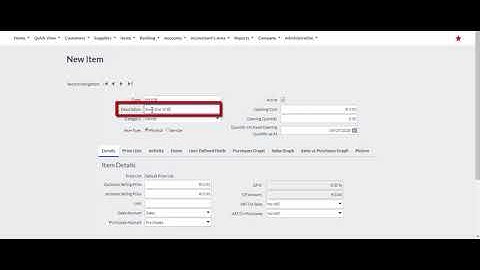 Sage Business Cloud - Accounting: Adding an Item