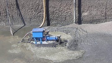 Industrial sludge pond cleaning - designed robotic system