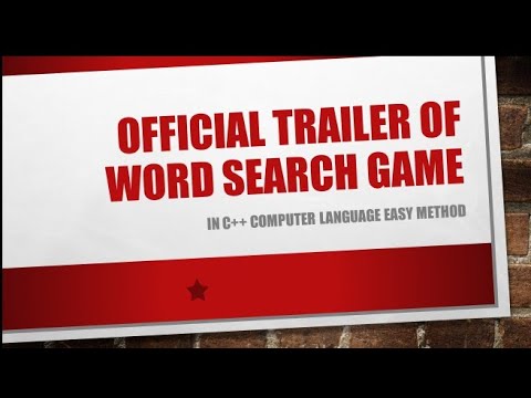 How to make word search game in c++ (official trailer) #c++ #coding # ...
