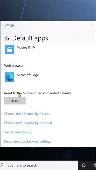 How to change default application for each file format in windows 10