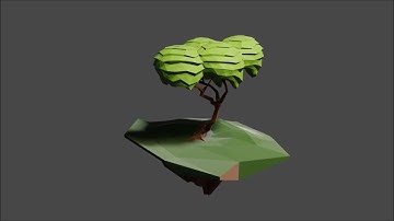 Relax Floating Tree Island - made in Blender