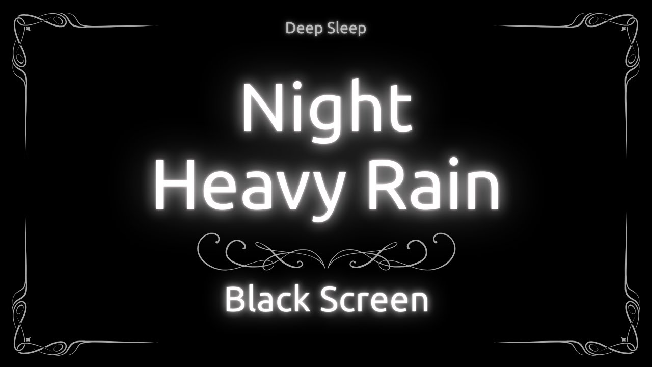 10 Hours | White Heavy Rain for Best Deep Sleep | Calming Overactive Mind