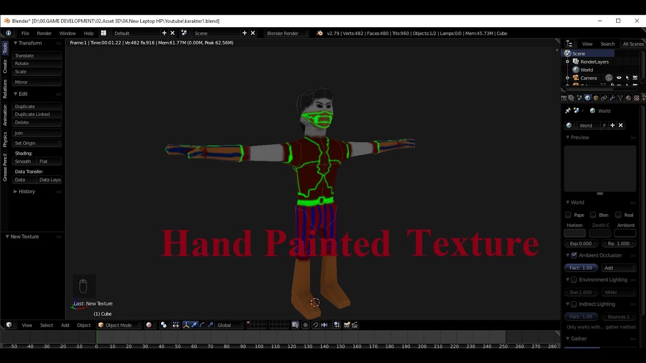 Tutorial Texturing character dengan aplikasi blender ( Hand Painted ...