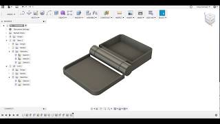 Designing a "Print In Place" Parametric Hinged Container using Autodesk Fusion 360: Step 6 of 8