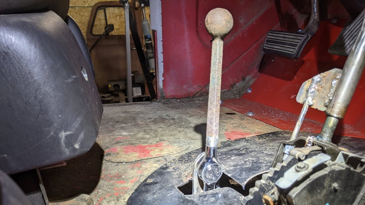 Transfer Case Shifter made from a Ratchet Wrench, International Pickup Frame Swap Project