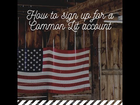 How to sign up for Common Lit for my class