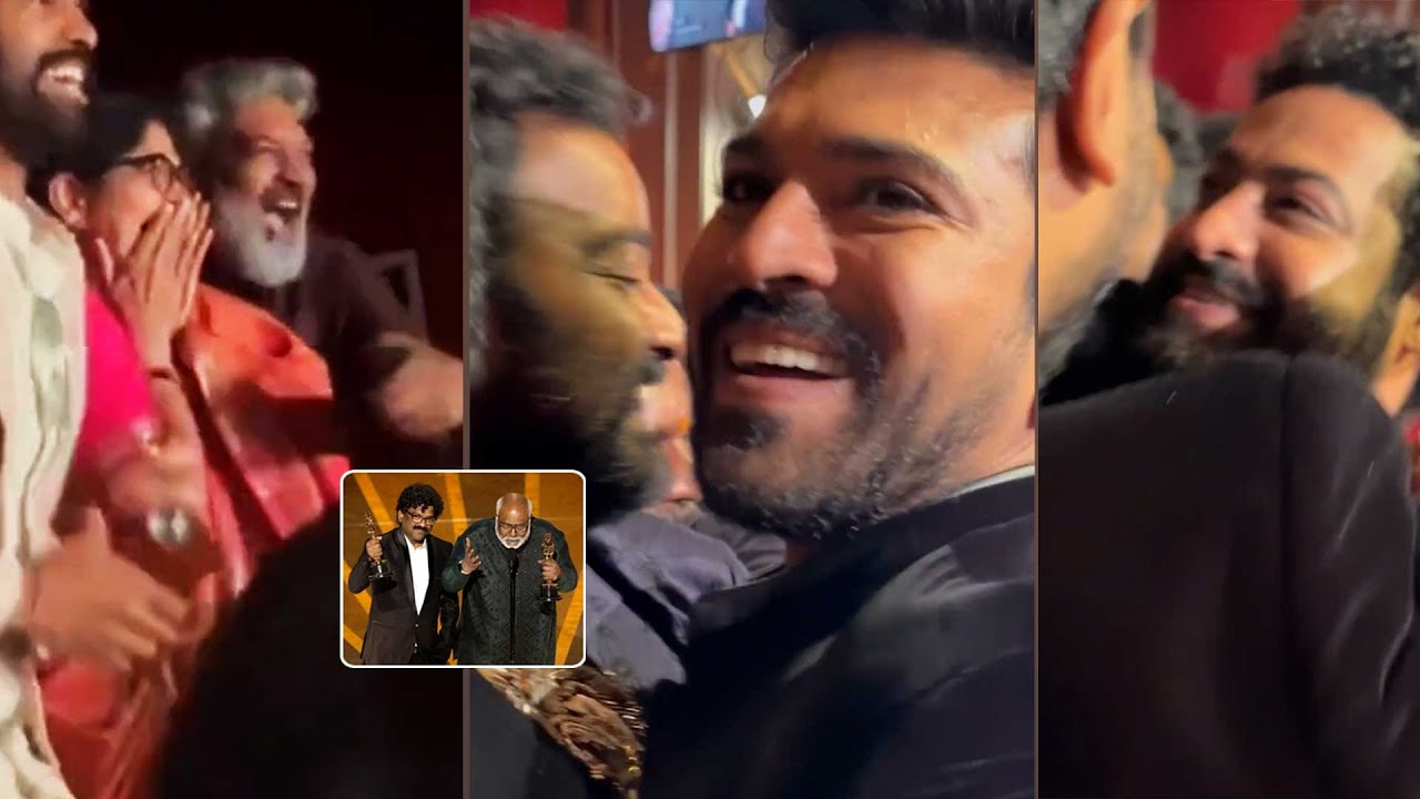 Jr NTR, Ram Charan and Rajamouli Reaction After Winning Oscar For Naatu ...