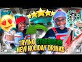 TRYING STARBUCKS NEW HOLIDAY DRINKS & TREATS!! | VLOGMAS DAY 6