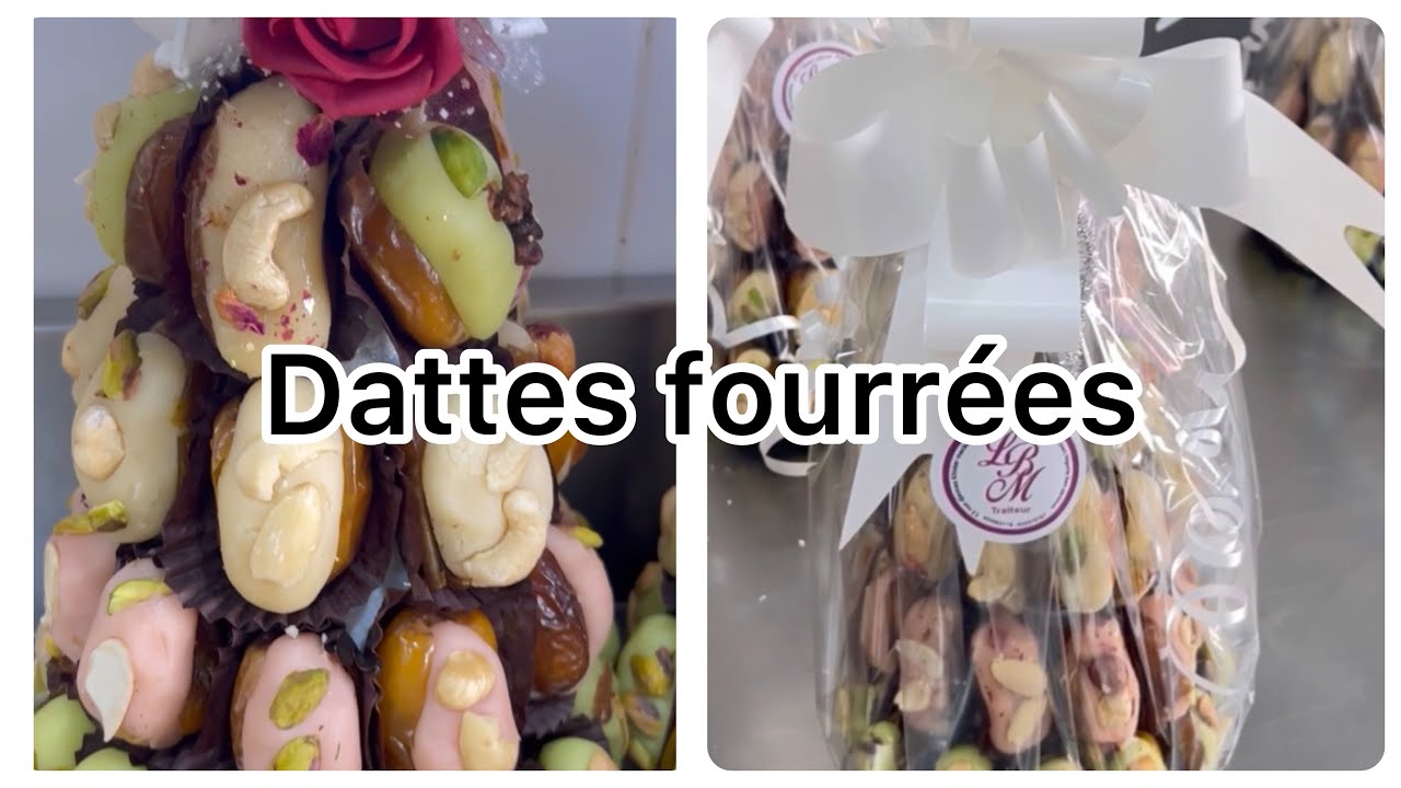 Dattes fourées à la pâte d'amande - Recette Ptitchef