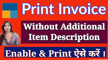 print invoice without additional item description in Tally Prime
