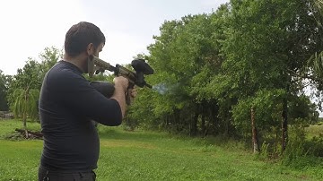 Tippmann x7 with Response Trigger shooting
