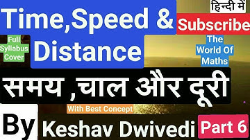 Time ,Speed and Distance समय चाल और दूरी with complete basic हिन्दी में by keshav dwivedi