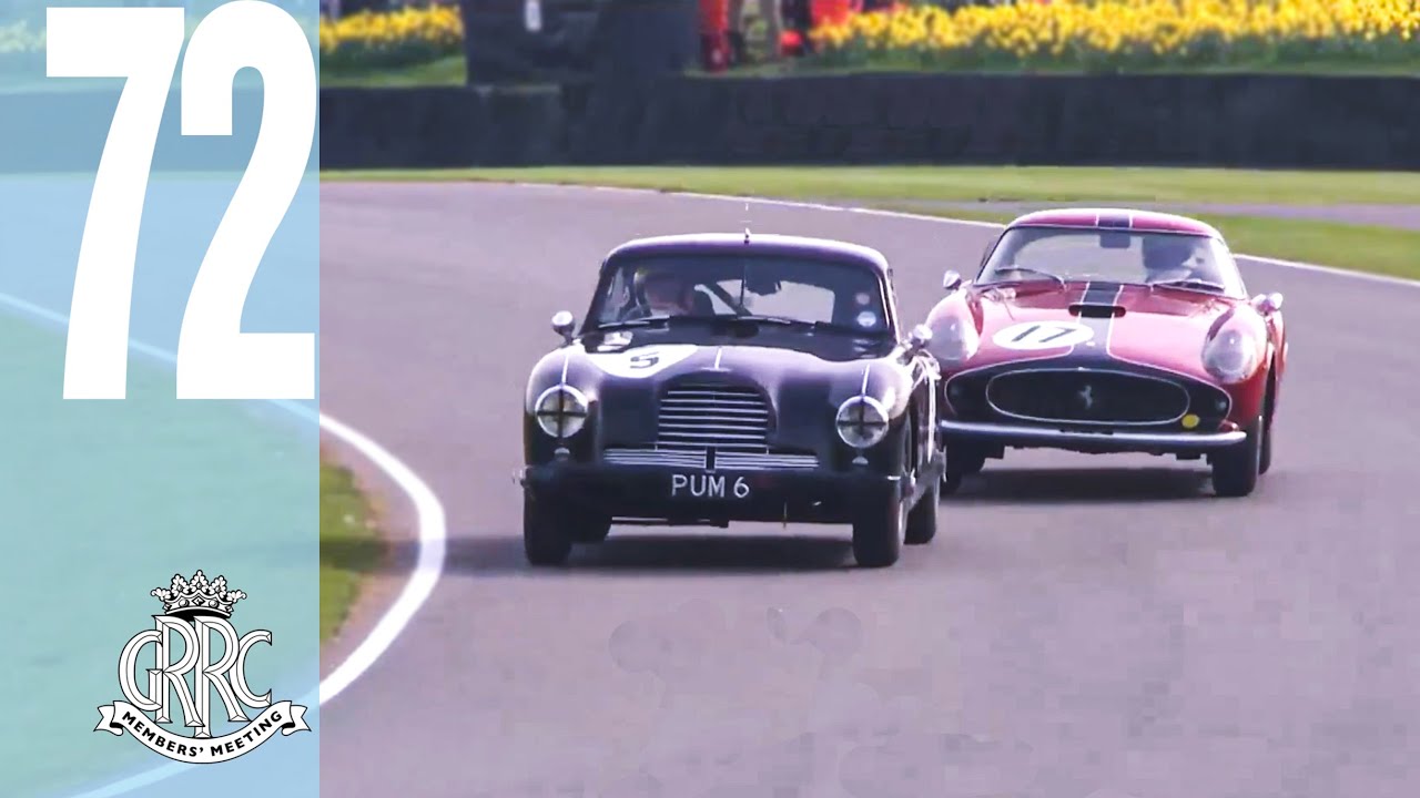 Titanic Ferrari 250 Tour de France v Aston Martin DB2 battle at Goodwood