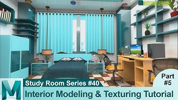 House Interior Modeling Tutorial (Part 5) in Autodesk Maya 2017 | 3D Tutorials for Beginners #40