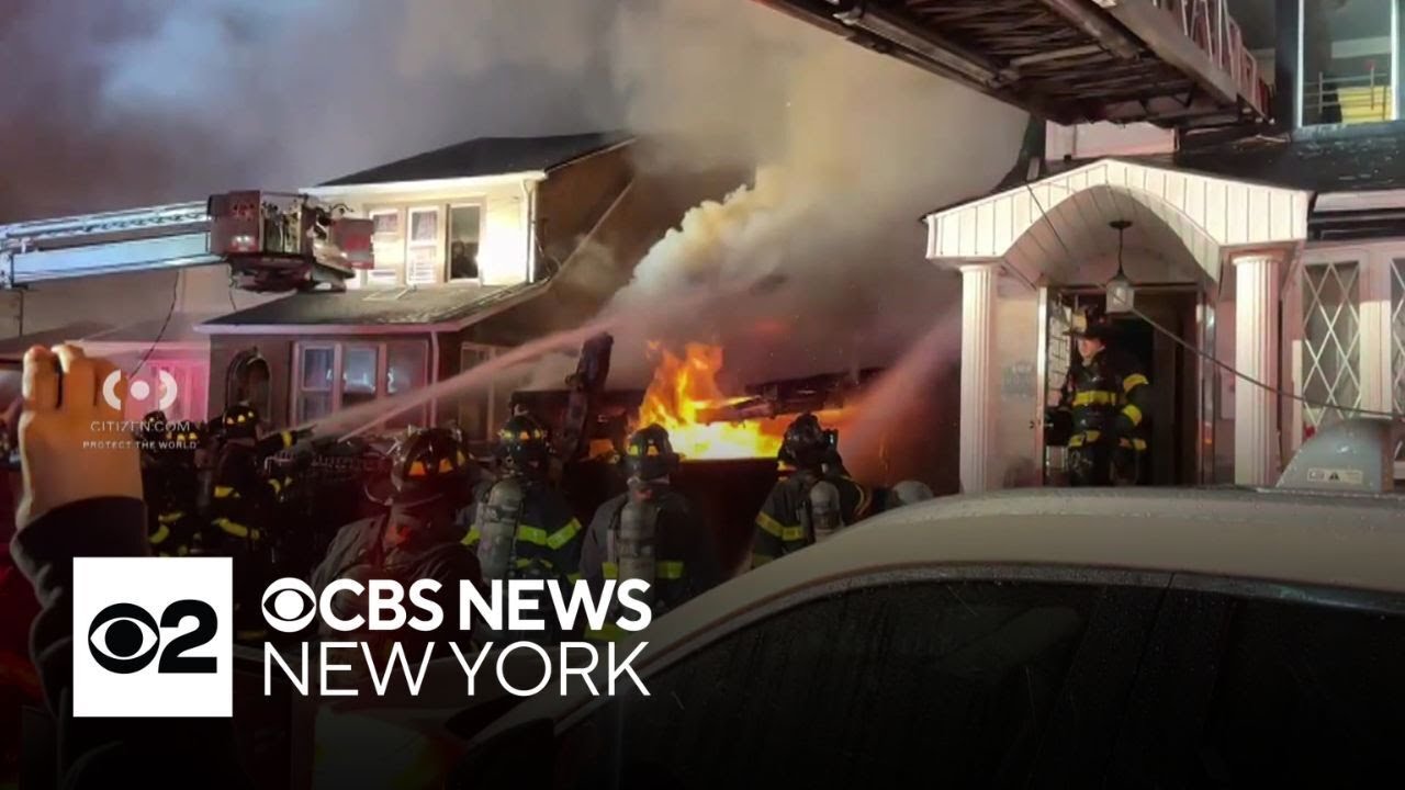 Man's body found after explosion, fire at Queens home - YouTube