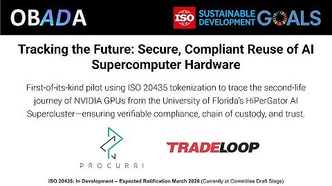 Digital Product Passports for AI GPU Traceability | CIRPASS Pilot with OBADA & Procurri