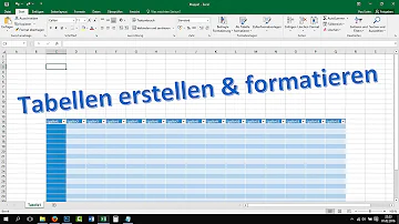 Wie gestalte ich eine schöne Excel Tabelle?