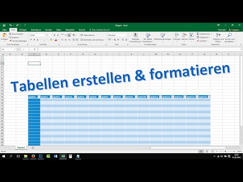 Video: Wie erstellt man eine Datentabelle in Excel 2013?