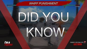 DOA5LR "Did You Know" - Whiff Punishment