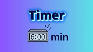6 Minute Timer Clean Countdown With Alarm