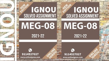 MEG-08 Solved Assignment 2021 | IGNOU Solved Assignment | Sikshya Sarathi