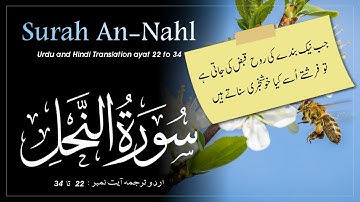 16 Surah An Nahl (The Bee) | Urdu Translation ayat 22 to 34 | سورة النحل #urdutranslation #quran