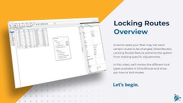 Appian DirectRoute & DRTrack | Locking Routes Overview | Trimble Transportation