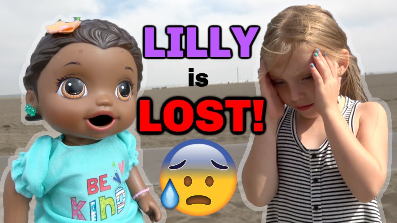 Baby Alive Gets Lost At The Beach The Lilly And Mommy Show The Toytastic Sisters Funny Kids Skit - 