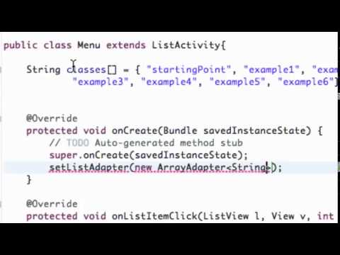 Android Application Development Tutorial   019   Setting up an ArrayAdapter