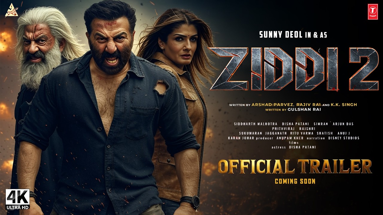 ZIDDI 2 - Official Trailer | Sunny Deol | Sanjay Dutt | Raveena Tandon | New Trailers 2025