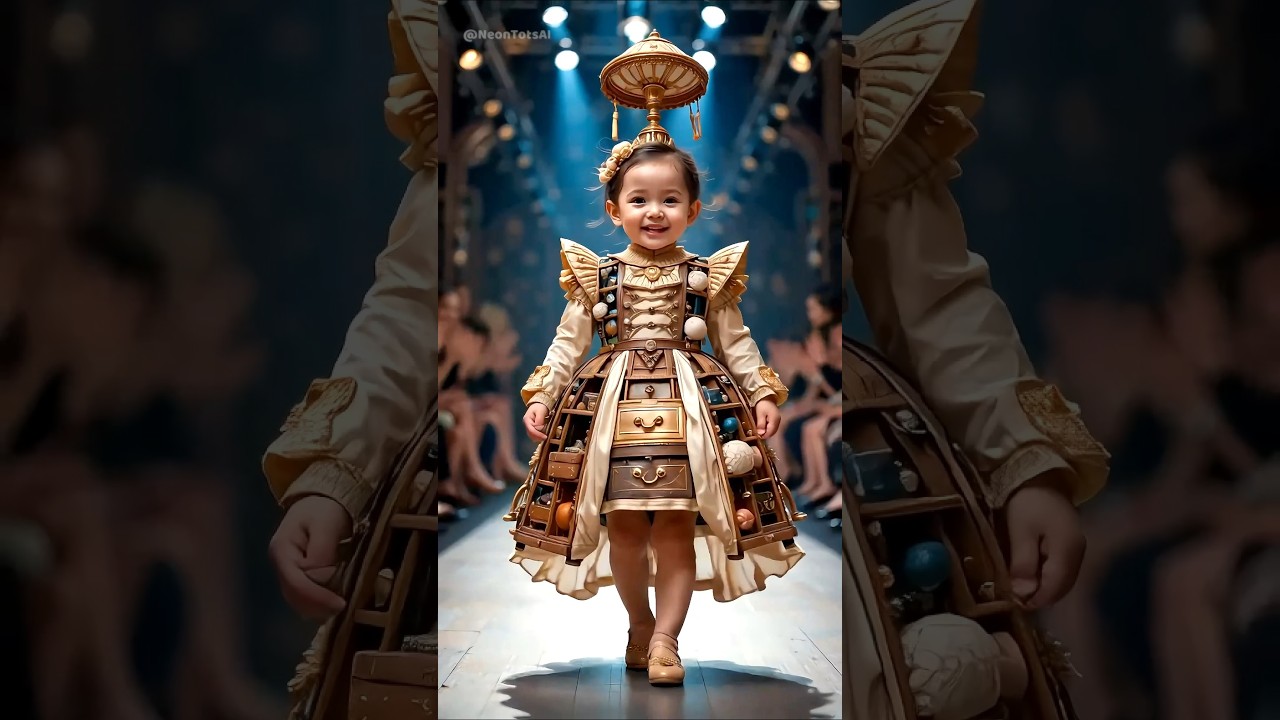 Little Model, Big Attitude! 👶🔥 Strutting Like a Pro! 