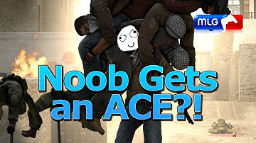 NOOB GETS AN ACE?!! CS:GO Funny Moments in Competitive