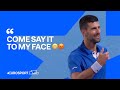 'COME SAY IT TO MY FACE' 😡 - Novak Djokovic has HEATED exchange with fan 😳 | Australian Open 2024 🇦🇺 image